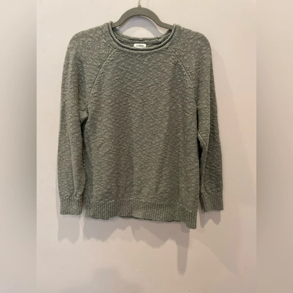 L. L. Bean Women's Midweight Cotton Slub Rollneck Pullover - Picture 4 of 6